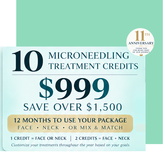 DermNurse 11th anniversary offer: 10 microneedling treatment credits for $999